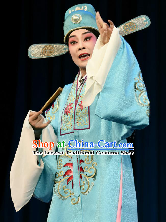Chinese Sichuan Opera Young Male Shi Huaiyu Apparels Costumes and Headpieces Peking Opera Xiaosheng Garment Swordsman Clothing