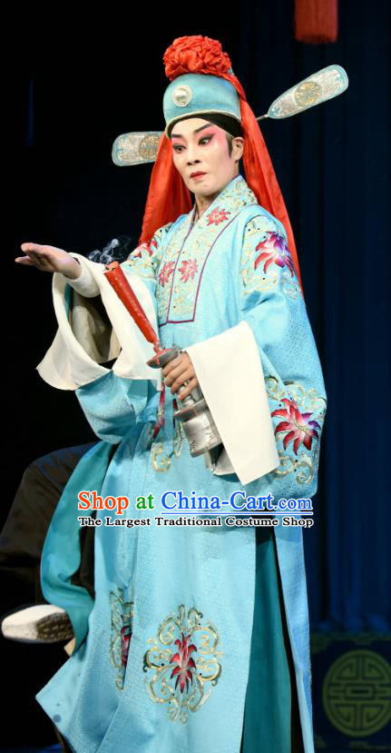 Chinese Sichuan Opera Young Male Shi Huaiyu Apparels Costumes and Headpieces Peking Opera Xiaosheng Garment Swordsman Clothing