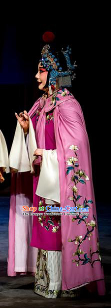 Chinese Beijing Opera Actress Liang Hongyu Apparels Costumes and Headpieces Traditional Peking Opera Mrs Anguo Diva Rosy Dress Garment