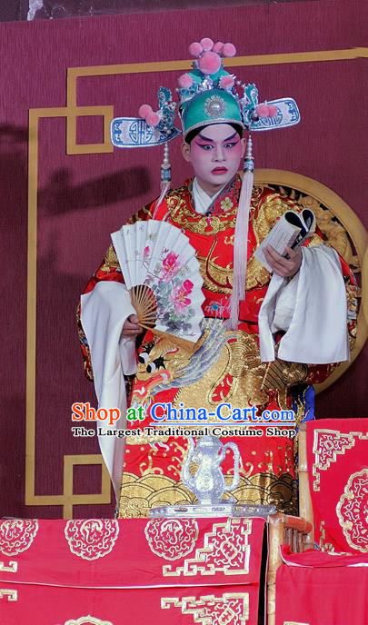 Chinese Sichuan Opera Emperor Li Dan Apparels Costumes and Headpieces Peking Opera Xiaosheng Garment Young Male Clothing