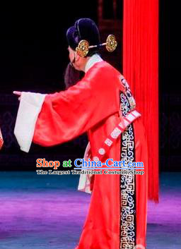 Qin Xianglian Chinese Sichuan Opera Minister Apparels Costumes and Headpieces Peking Opera Official Chen Shimei Garment Clothing