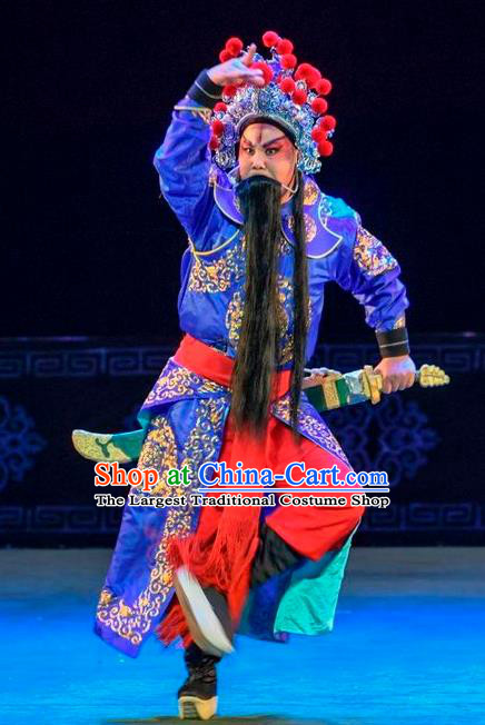 Qin Xianglian Chinese Sichuan Opera Swordsman Apparels Costumes and Headpieces Peking Opera Martial Male Garment Assassin Clothing