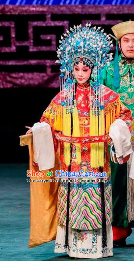 Chinese Sichuan Opera Princess Garment Costumes and Hair Accessories Traditional Peking Opera Young Female Dress Hua Tan Apparels