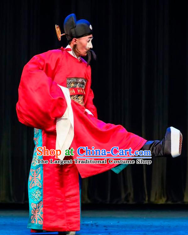 Chinese Sichuan Opera Magistrate Hu Jin Apparels Costumes and Headpieces Peking Opera Official Garment Clothing