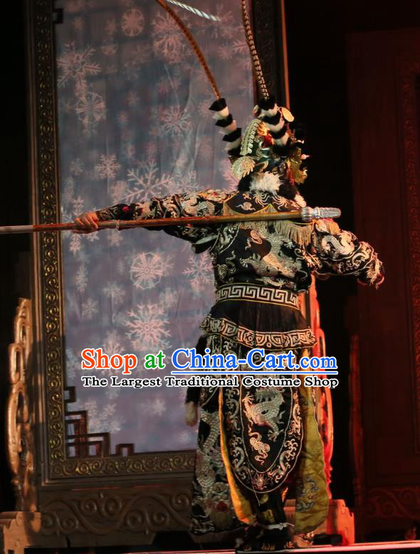 He Zhu Pei Chinese Sichuan Opera Swordsman Apparels Costumes and Headpieces Peking Opera Martial Male Garment Robber Clothing