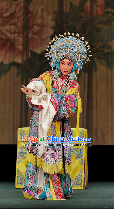 Chinese Sichuan Opera Diva Yang Yuhuan Garment Costumes and Hair Accessories Drunkened Concubine Traditional Peking Opera Hua Tan Dress Imperial Consort Apparels