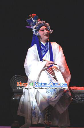 Love Bell Tower Chinese Peking Opera Xiaosheng Tian Hao Garment Costumes and Headwear Beijing Opera Martial Male Apparels Clothing