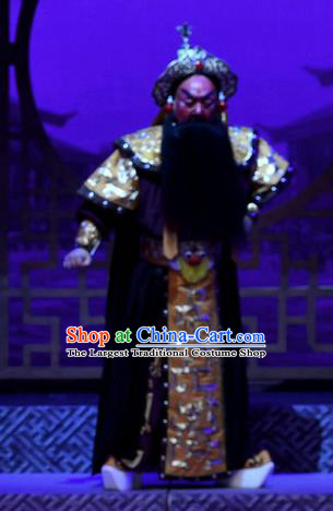 Zhu Lianxiu Chinese Peking Opera King Kublai Khan Garment Costumes and Headwear Beijing Opera Apparels Laosheng Clothing