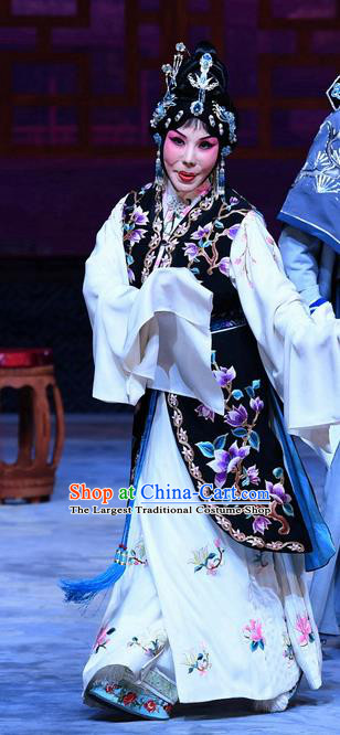 Chinese Beijing Opera Young Lady Apparels Costumes and Headpieces Traditional Peking Opera Female Actress Zhu Lianxiu Dress Garment