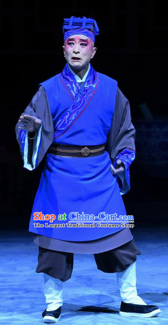 Zhu Lianxiu Chinese Peking Opera Laosheng Garment Costumes and Headwear Beijing Opera Civilian Male Apparels Clothing