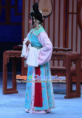 Chinese Beijing Opera Xiaodan Actress Apparels Costumes and Headpieces Traditional Peking Opera Young Lady Dress Garment