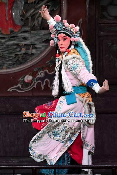 Ya Guan Tower Chinese Peking Opera Wusheng Li Cunyong Garment Costumes and Headwear Beijing Opera Young General Apparels Clothing