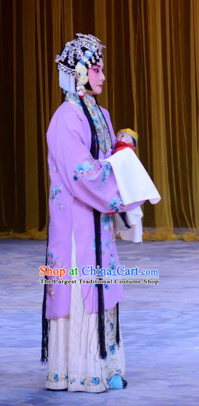 Chinese Beijing Opera Diva Apparels Costumes and Headdress Da Bao Guo Er Jin Gong Traditional Peking Opera Hua Tan Dress Actress Li Yanfei Garment