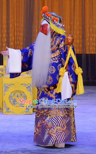 Da Bao Guo Er Jin Gong Chinese Peking Opera Official Xu Yanzhao Garment Costumes and Headwear Beijing Opera Laosheng Apparels Landlord Clothing