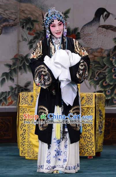 Chinese Beijing Opera Actress Apparels Costumes and Headdress Da Bao Guo Er Jin Gong Traditional Peking Opera Hua Tan Diva Li Yanfei Dress Garment