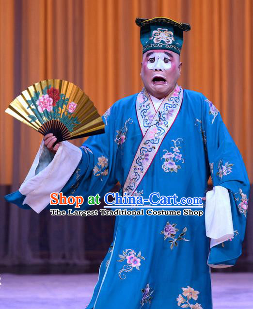 Da Ying Jie Lie Chinese Peking Opera Young Male Garment Costumes and Headwear Beijing Opera Bully Shi Wen Apparels Clown Clothing