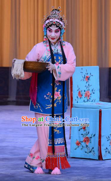 Chinese Beijing Opera Young Beauty Apparels Costumes and Headdress Da Ying Jie Lie Traditional Peking Opera Hua Tan Dress Actress Chen Xiuying Garment