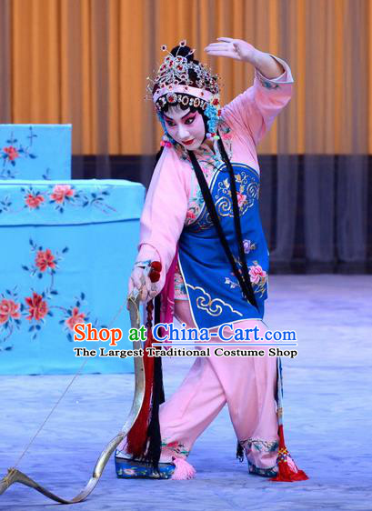 Chinese Beijing Opera Young Beauty Apparels Costumes and Headdress Da Ying Jie Lie Traditional Peking Opera Hua Tan Dress Actress Chen Xiuying Garment