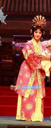 Chinese Beijing Opera Huadan Yang Yuhuan Apparels Costumes and Headpieces Tai Zhen Wai Zhuan Traditional Peking Opera Garment Young Female Dress