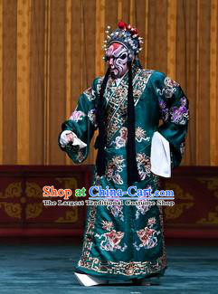 Sacrifice Zhao Shi Gu Er Chinese Peking Opera Minister Tuan Gu Garment Costumes and Headwear Beijing Opera Martial Male Apparels Clothing