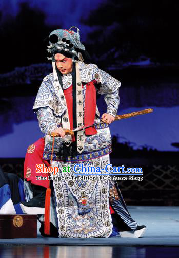 Sacrifice Zhao Shi Gu Er Chinese Peking Opera Wusheng Han Jue Garment Costumes and Headwear Beijing Opera Martial Man Apparels Clothing