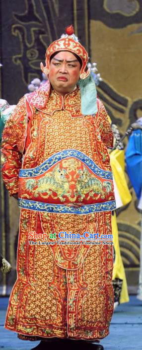 Sacrifice Zhao Shi Gu Er Chinese Peking Opera Wusheng Armor Garment Costumes and Headwear Beijing Opera Soldier Apparels Clothing