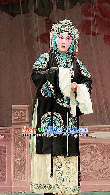 Chinese Beijing Opera Princess Actress Zhuang Ji Apparels Costumes and Headdress Sacrifice Zhao Shi Gu Er Traditional Peking Opera Diva Dress Garment