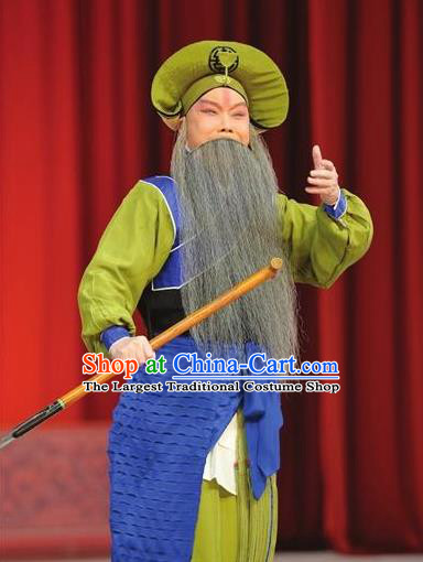 Revenge of the Fisherman Chinese Peking Opera Laosheng Garment Costumes and Headwear Beijing Opera Elderly Male Xiao En Apparels Clothing