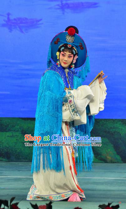 Chinese Beijing Opera Young Beauty Xi Shi Apparels Costumes and Headdress Traditional Peking Opera Hua Tan Dress Garment