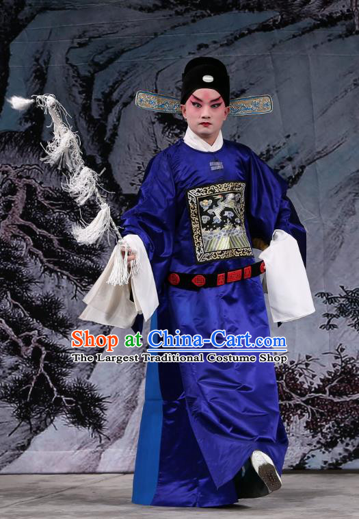 Xi Shi Chinese Peking Opera Xiaosheng Garment Costumes and Headwear Beijing Opera Young Male Wen Zhong Apparels Official Clothing