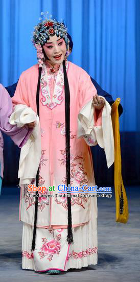 Chinese Beijing Opera Actress Apparels Costumes and Headdress The Unicorn Purse Traditional Peking Opera Hua Tan Han Xiangling Dress Diva Garment