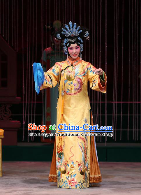 Chinese Beijing Opera Imperial Consort Shu Apparels Costumes and Headpieces Kangxi Dadi Traditional Peking Opera Noble Female Dress Garment