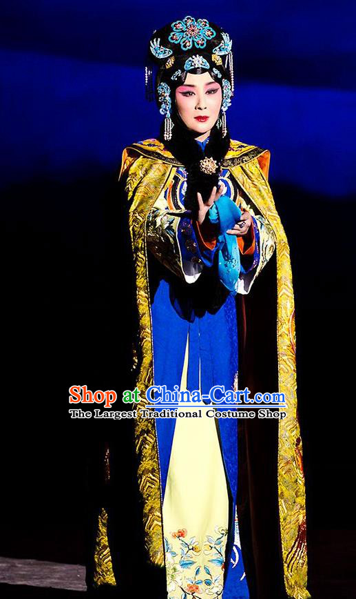 Chinese Beijing Opera Noble Consort Apparels Costumes and Headdress Kangxi Dadi Traditional Peking Opera Rani Dress Actress Garment