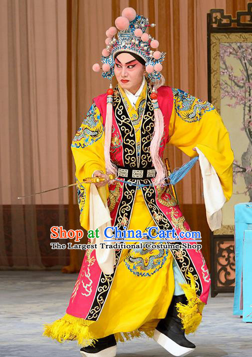 Chu Palace Hen Chinese Peking Opera Crown Prince Jian Garment Costumes and Headwear Beijing Opera Xiaosheng Apparels Clothing
