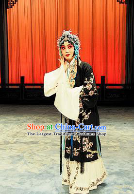Chinese Beijing Opera Diva Ma Zhaoyi Apparels Costumes and Headdress Chu Palace Hen Traditional Peking Opera Tsing Yi Dress Actress Garment