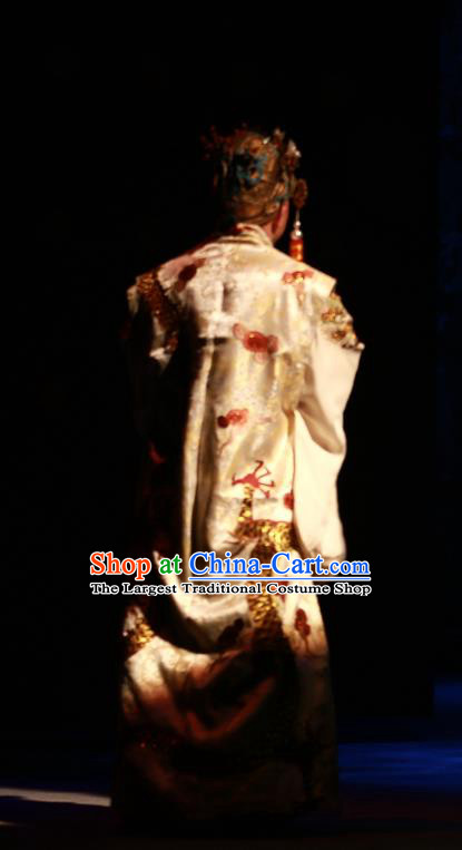 Zhen Guan Flourishing Age Chinese Peking Opera Xiaosheng Garment Costumes and Headwear Beijing Opera Apparels Clothing Emperor Li Shimin Embroidered Robe
