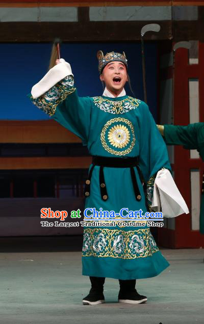 Chinese Peking Opera Young Male Zhen Guan Flourishing Age Garment Costumes and Headwear Beijing Opera Eunuch Tang Clothing Apparels