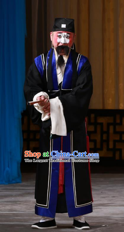 The Mirror of Fortune Chinese Peking Opera Chou Garment Costumes and Headwear Beijing Opera Clown Male Apparels Clothing