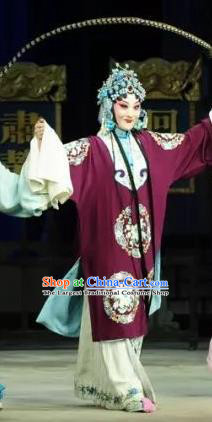 Chinese Beijing Opera Distress Maiden Apparels Costumes and Headdress The Mirror of Fortune Traditional Peking Opera Young Female Actress Dress Garment