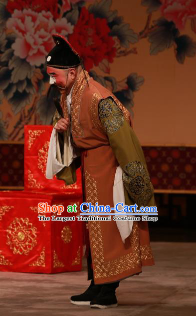 You Sisters in the Red Chamber Chinese Peking Opera Laosheng Garment Costumes and Headwear Beijing Opera Elderly Male Jia Zhen Apparels Landlord Clothing