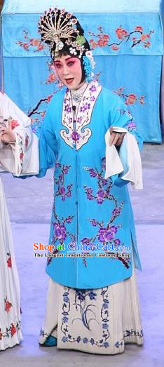 Chinese Beijing Opera Actress Wang Xifeng Apparels Costumes and Headdress You Sisters in the Red Chamber Traditional Peking Opera Dress Young Mistress Garment