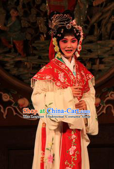 Chinese Beijing Opera Diva You Sanjie Apparels Costumes and Headdress You Sisters in the Red Chamber Traditional Peking Opera Hua Tan Dress Garment