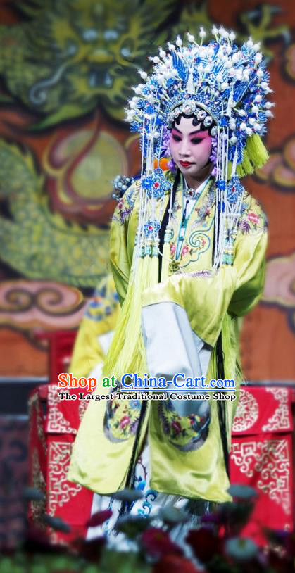 Chinese Beijing Opera Imperial Consort Guo Apparels Costumes and Headdress Han Gong Jing Hun Traditional Peking Opera Diva Dress Hua Tan Garment