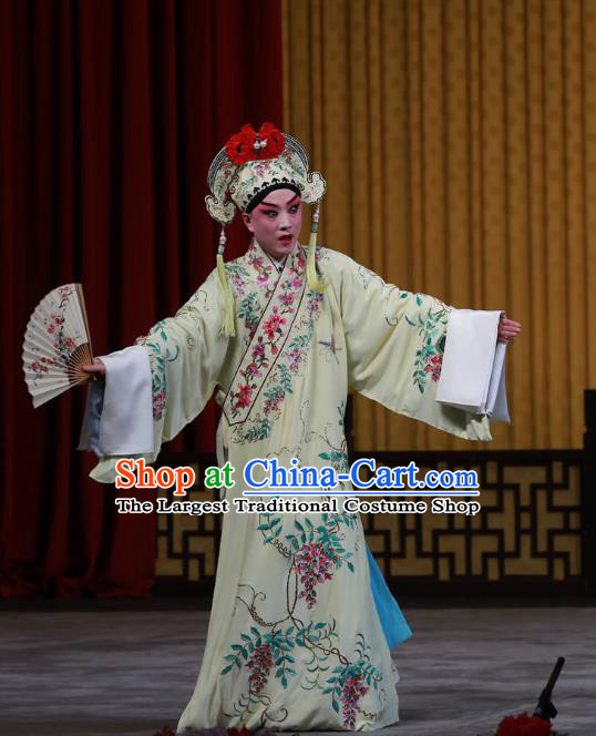 Fa Men Temple Chinese Peking Opera Scholar Fu Peng Garment Costumes and Headwear Beijing Opera Xiaosheng Apparels Young Man Clothing