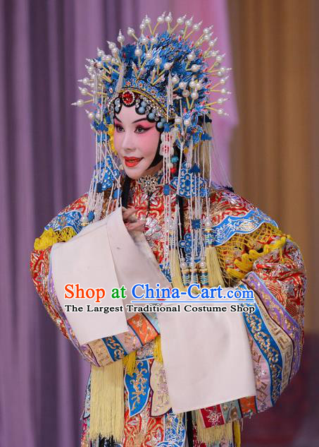 Chinese Beijing Opera Hua Tan Apparels Actress Costumes and Headdress Number One Scholar Matchmaker Traditional Peking Opera Dress Infanta Chai Garment