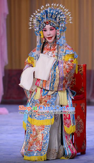 Chinese Beijing Opera Hua Tan Apparels Actress Costumes and Headdress Number One Scholar Matchmaker Traditional Peking Opera Dress Infanta Chai Garment