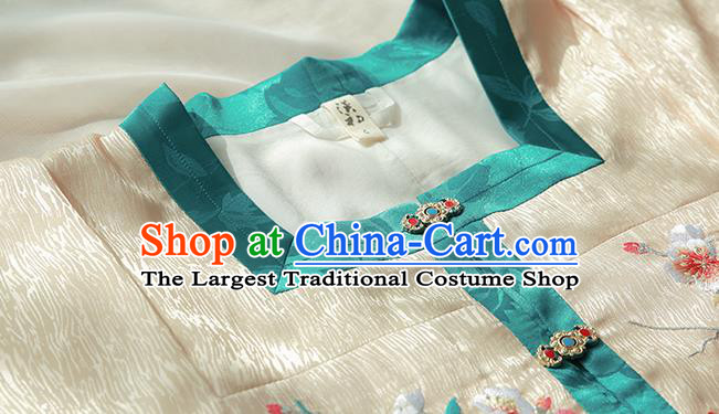 Chinese Traditional Ming Dynasty Historical Costumes Ancient Noble Lady Apparels Royal Princess Embroidered Hanfu Dress for Woman