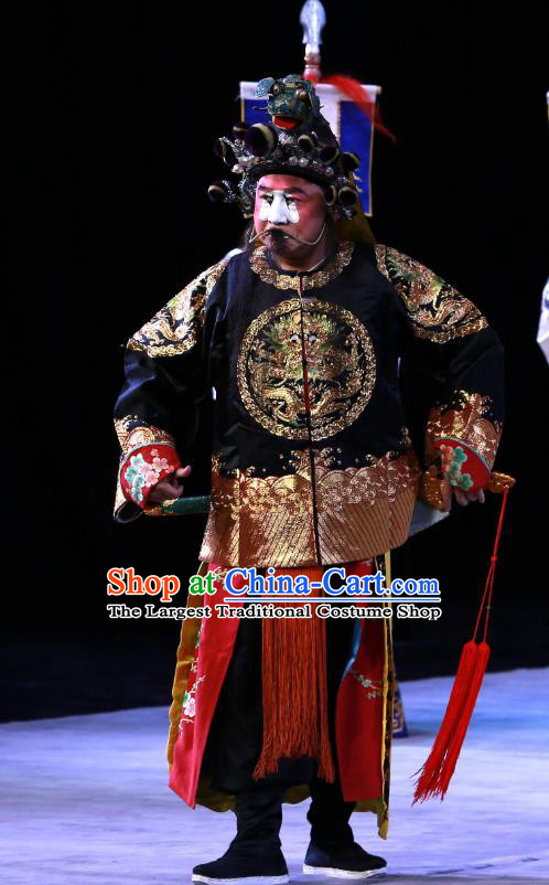 Kirin Pavilion Chinese Peking Opera Swordsman Garment Costumes and Headwear Beijing Opera Martial Male Apparels Bodyguard Clothing