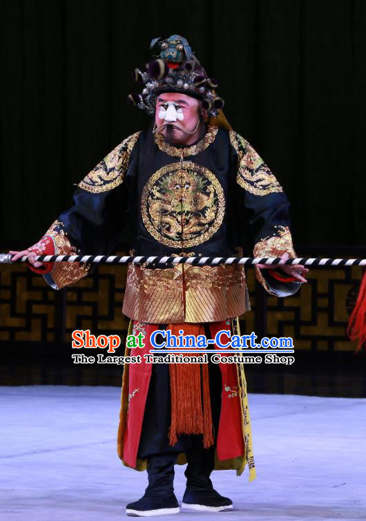 Hongqiao with the Pearl Chinese Peking Opera Swordsman Garment Costumes and Headwear Beijing Opera Martial Male Apparels Bodyguard Clothing
