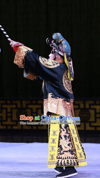 Hongqiao with the Pearl Chinese Peking Opera Swordsman Garment Costumes and Headwear Beijing Opera Martial Male Apparels Bodyguard Clothing